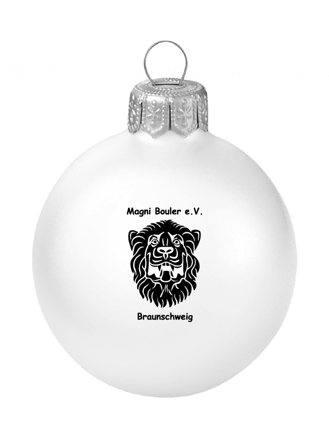 Weihnachtskugel Logo 8cm
