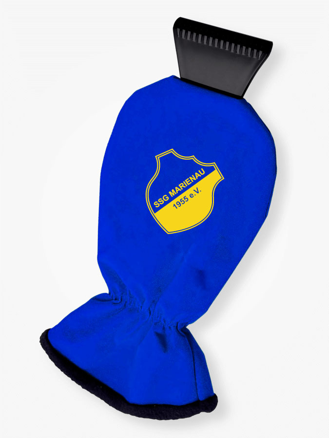 Eiskratzer mit Handschuh