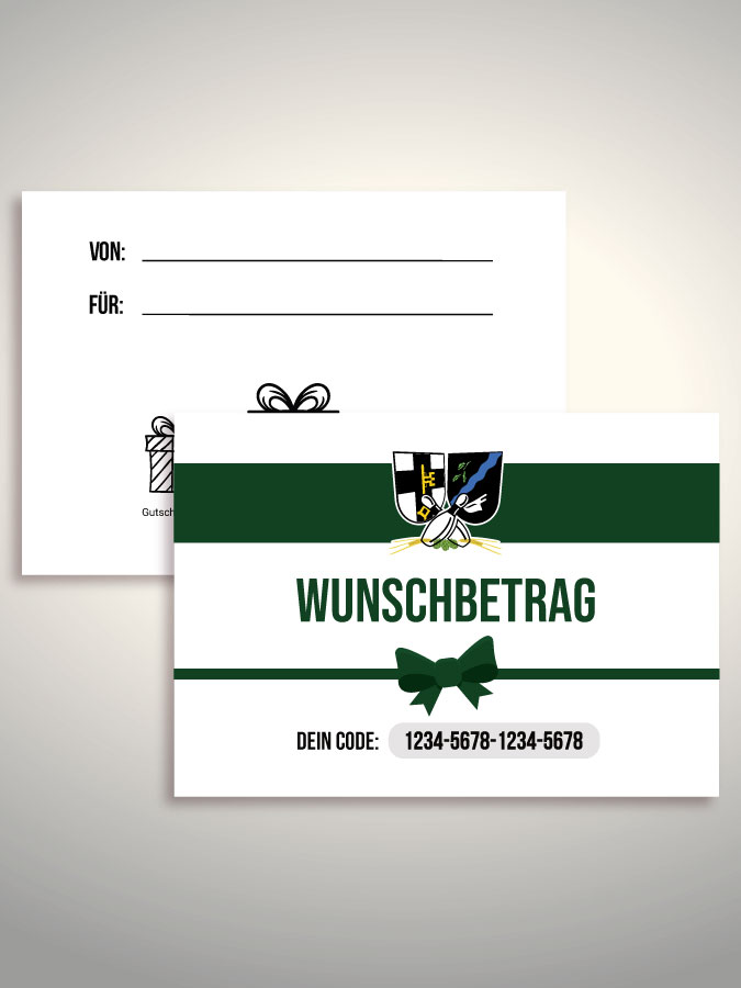 Geschenkgutschein per Versand (Weiß)