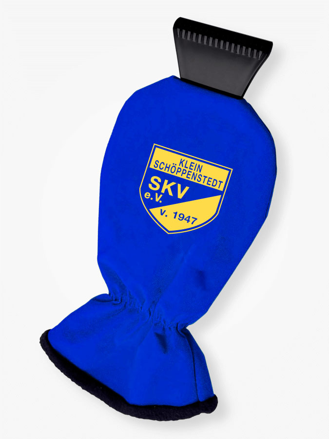Eiskratzer mit Handschuh