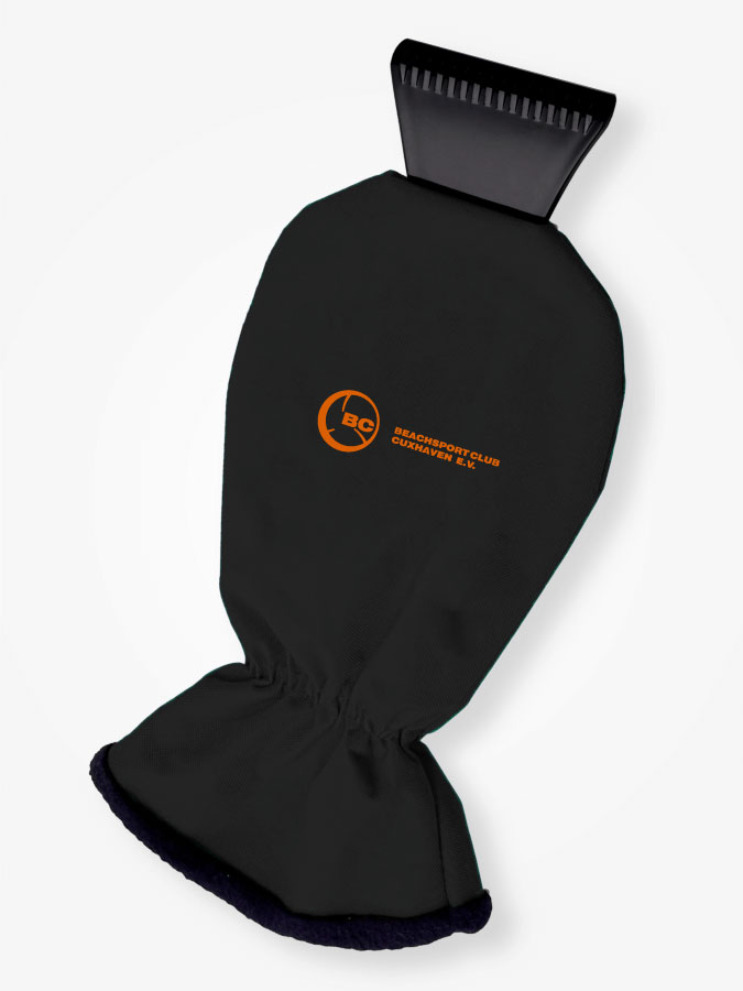 Eiskratzer mit Handschuh