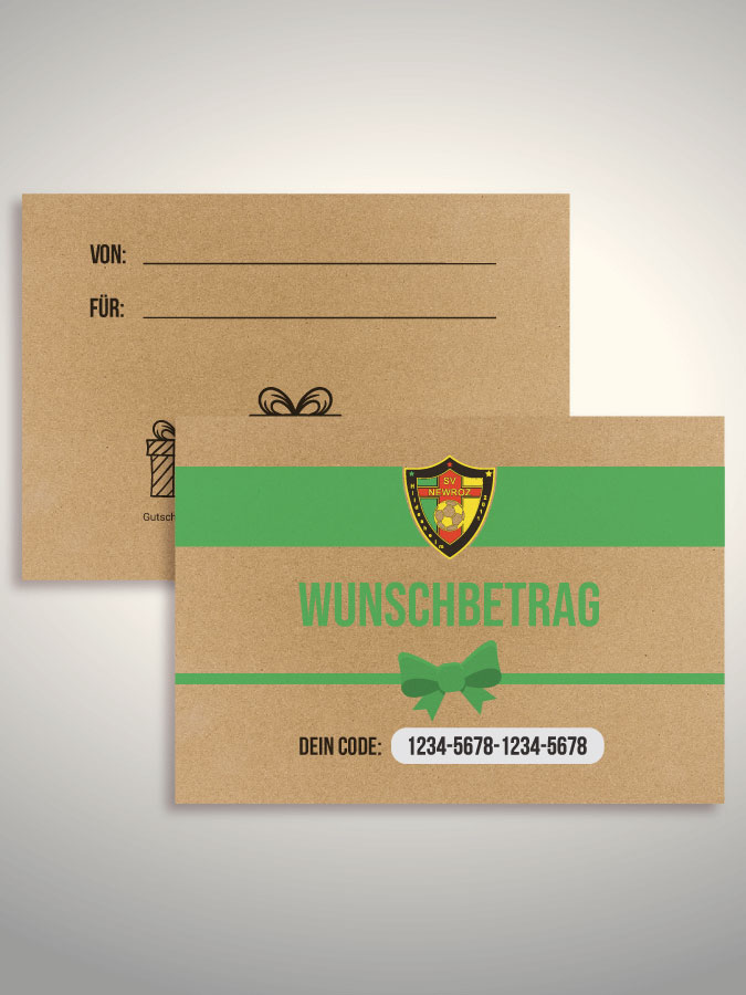 Geschenkgutschein per Versand (Kraftpapier)