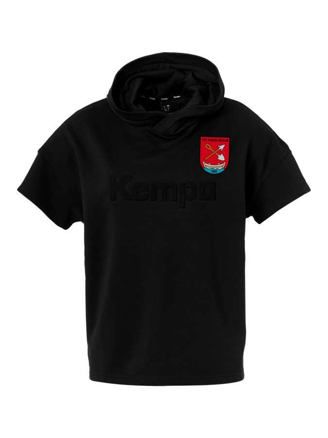 Kempa Kapuzen-T-Shirt Black & White Damen