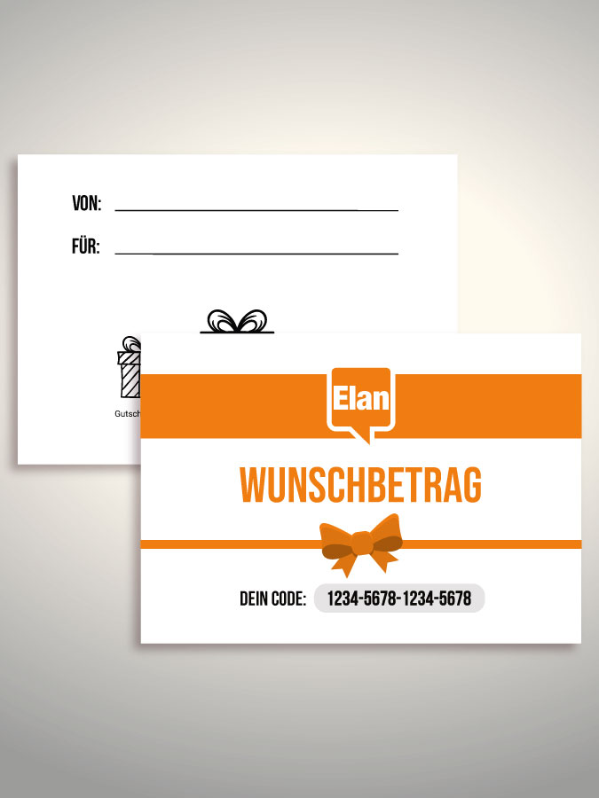 Geschenkgutschein per Versand (Weiß)