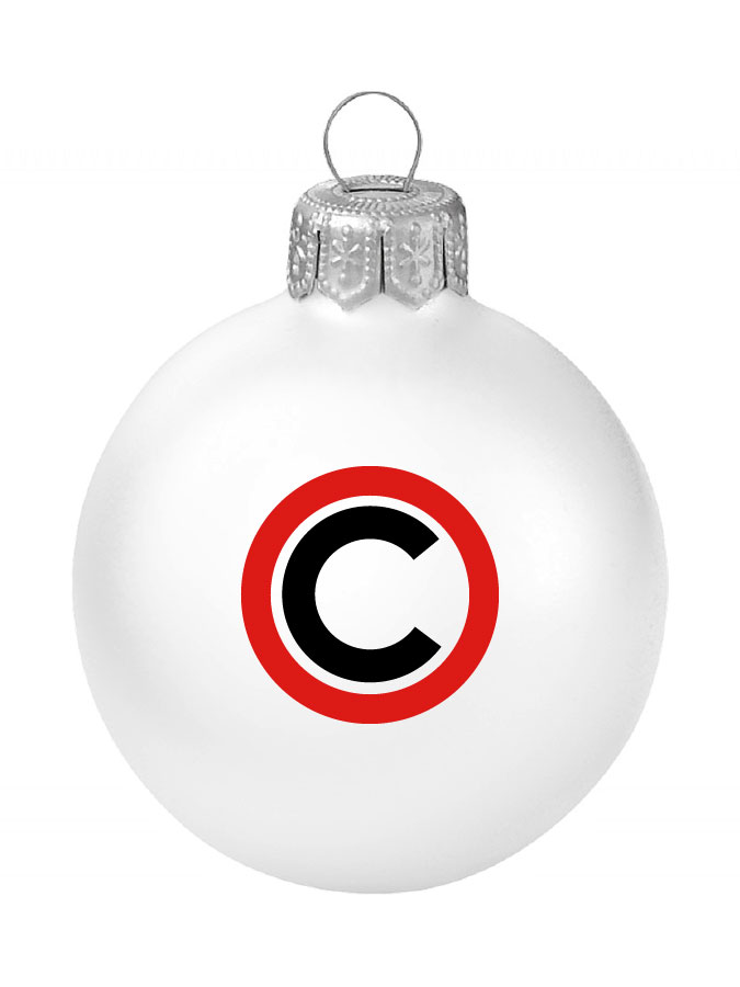 Weihnachtskugel Logo 8cm