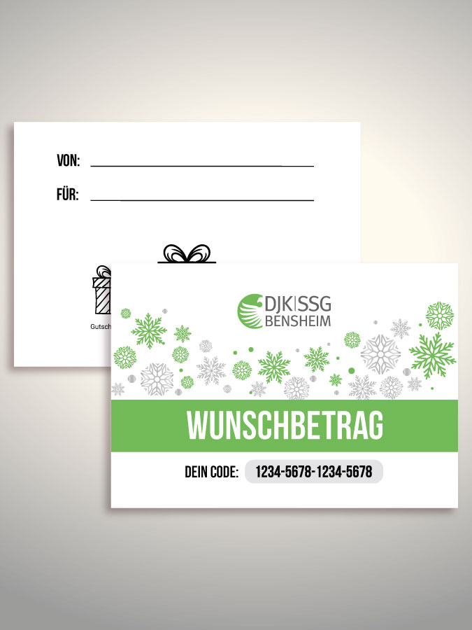 Weihnachtsgutschein per Versand (Weiß)