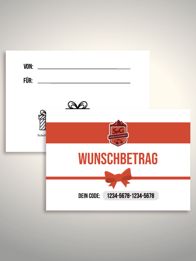 Geschenkgutschein per Versand (Weiß)