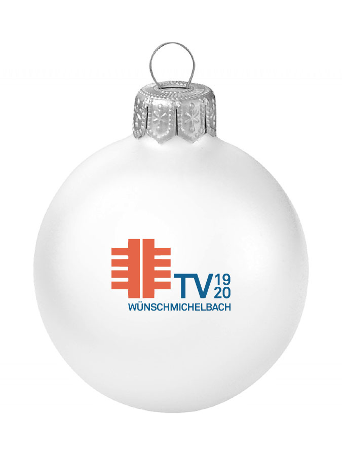 Weihnachtskugel Logo 8cm