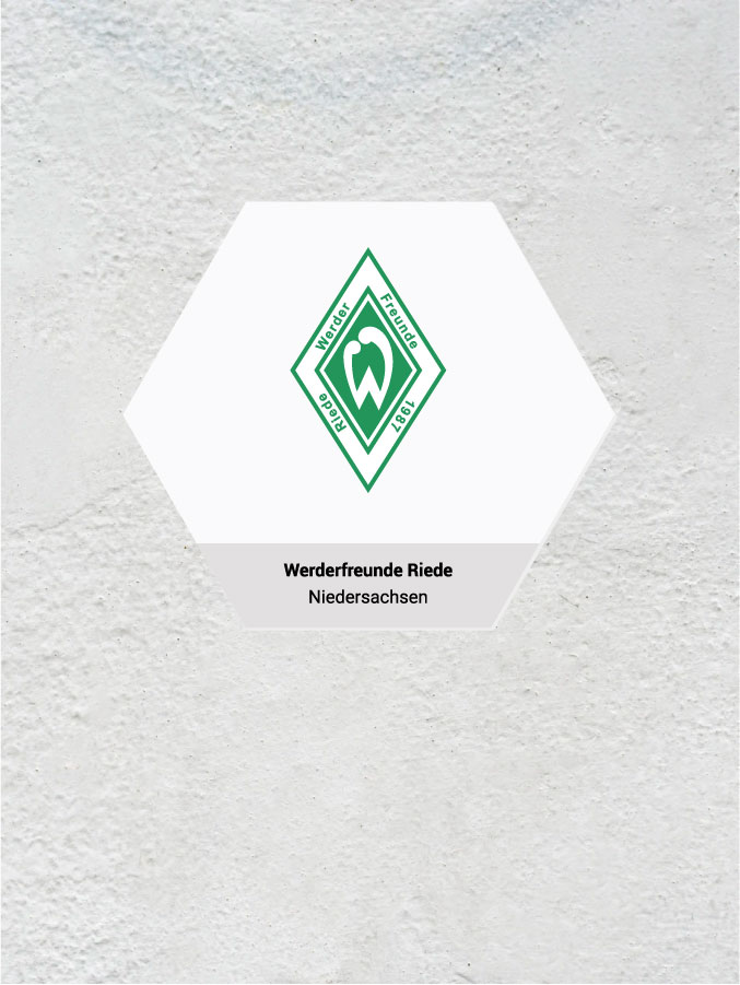 Wandkachel Hexagon mit Logo