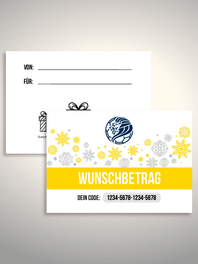 Weihnachtsgutschein per Versand (Weiß)