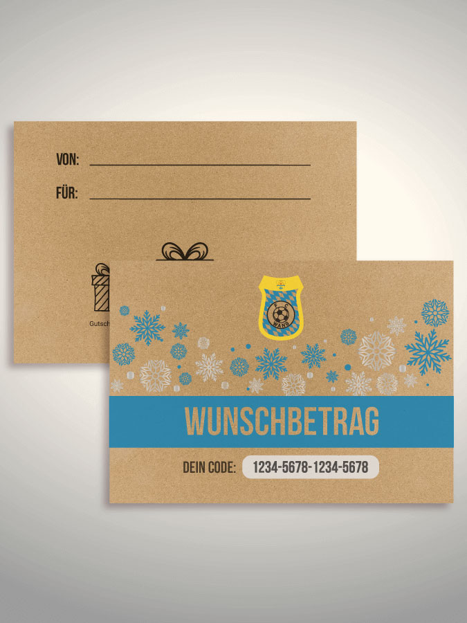 Weihnachtsgutschein per Versand (Kraftpapier)