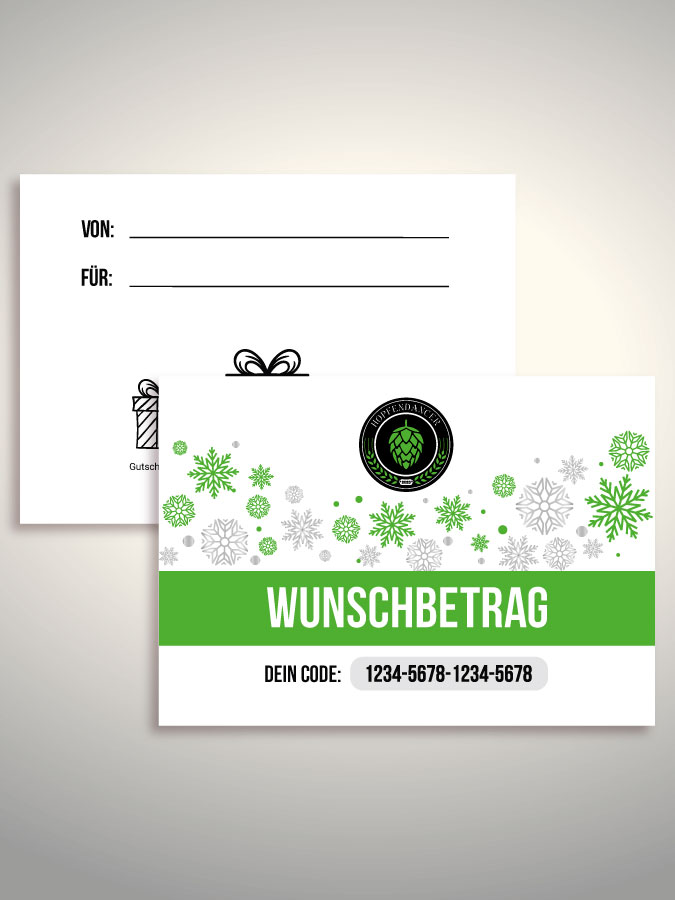 Weihnachtsgutschein per Versand (Weiß)