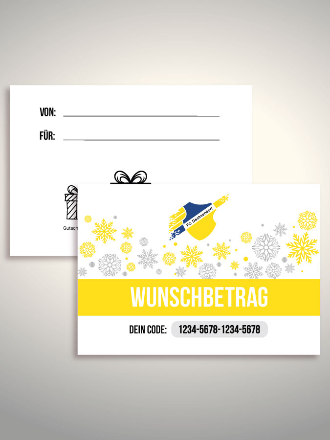Weihnachtsgutschein per Versand (Weiß)