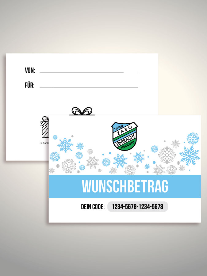 Weihnachtsgutschein per Versand (Weiß)