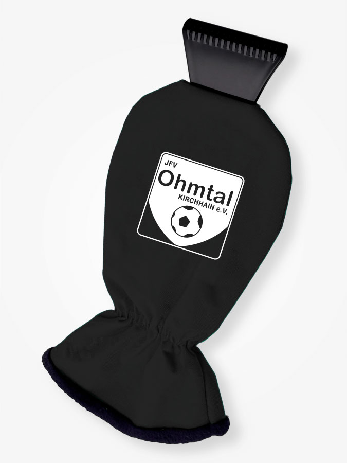 Eiskratzer mit Handschuh