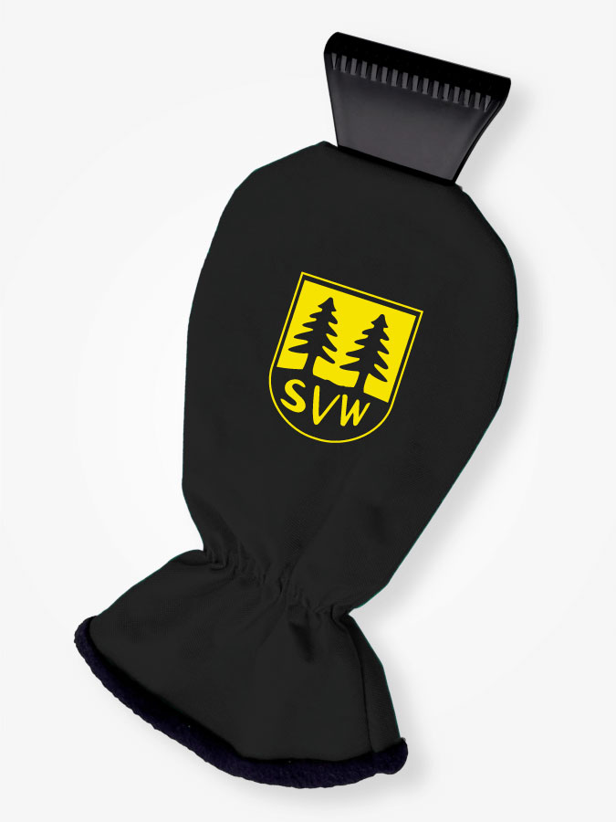 Eiskratzer mit Handschuh