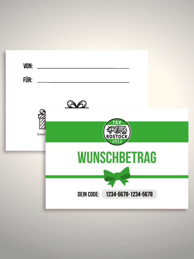 Geschenkgutschein per Versand (Weiß)