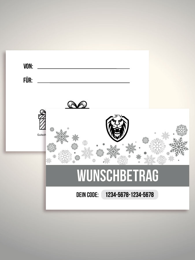 Weihnachtsgutschein per Versand (Weiß)