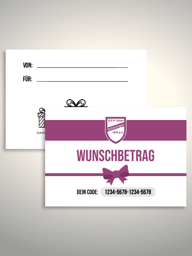 Geschenkgutschein per Versand (Weiß)