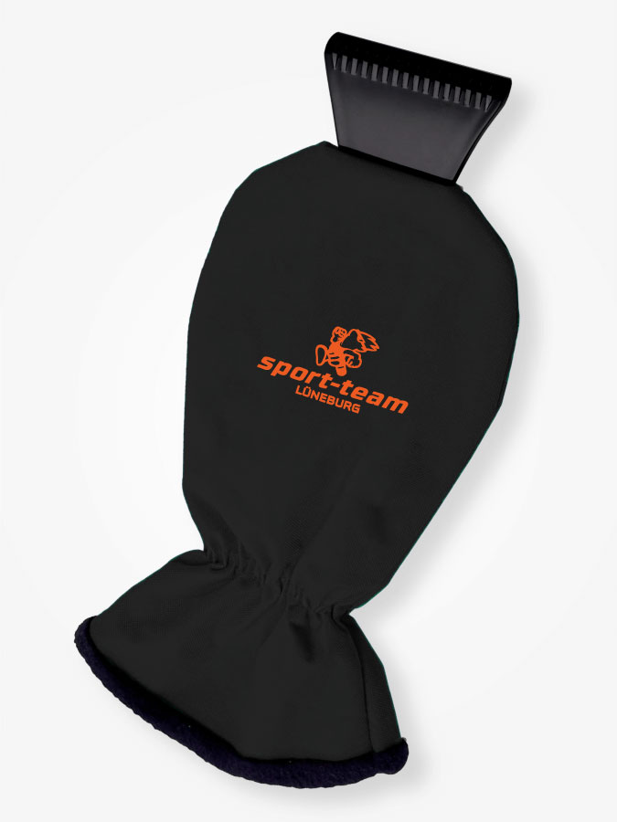 Eiskratzer mit Handschuh