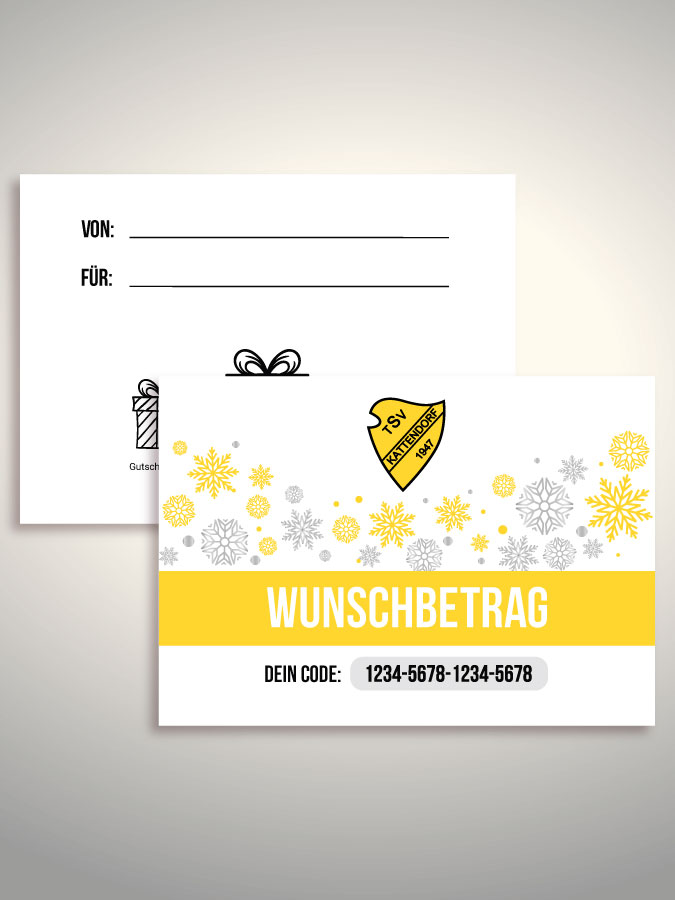 Weihnachtsgutschein per Versand (Weiß)