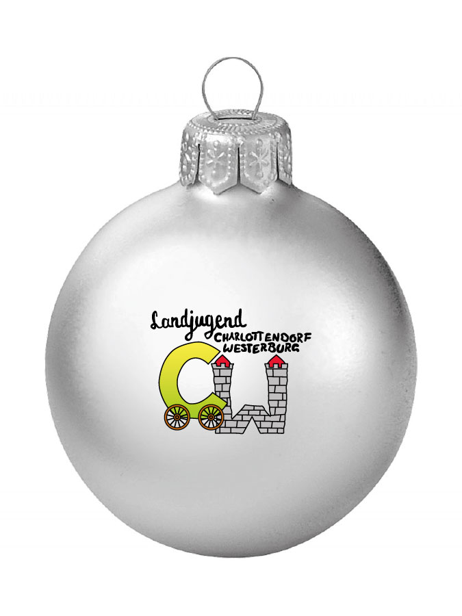 Weihnachtskugel Logo 8cm