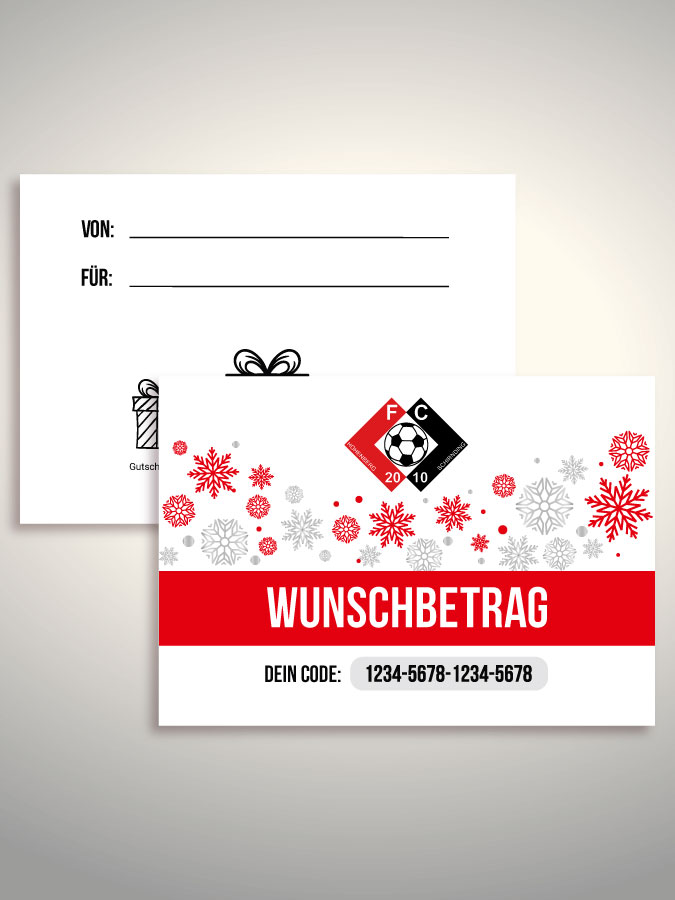 Weihnachtsgutschein per Versand (Weiß)