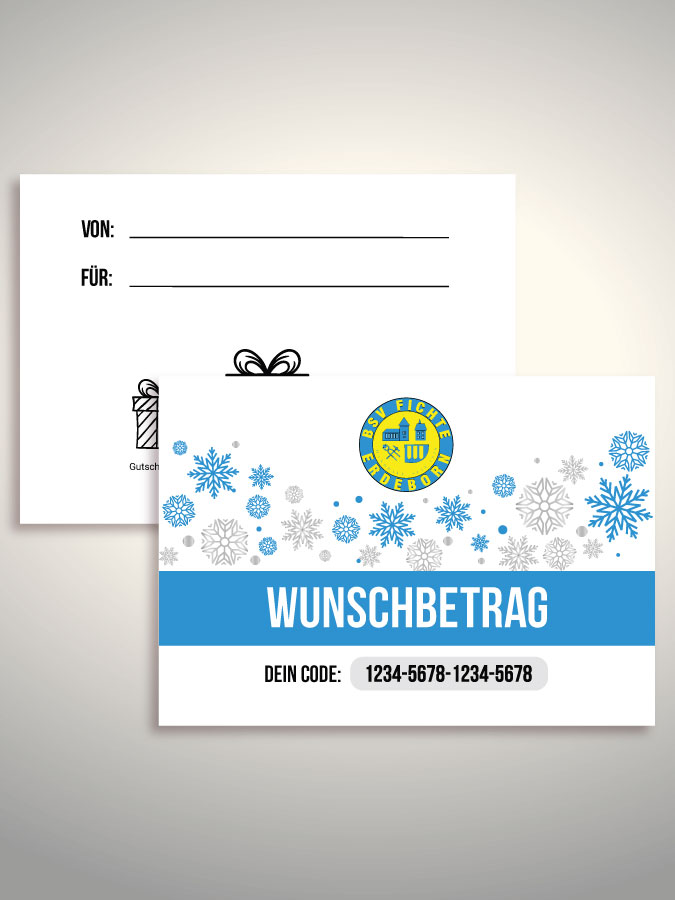 Weihnachtsgutschein per Versand (Weiß)