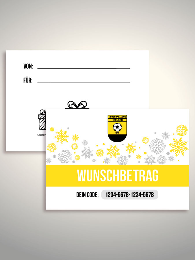 Weihnachtsgutschein per Versand (Weiß)