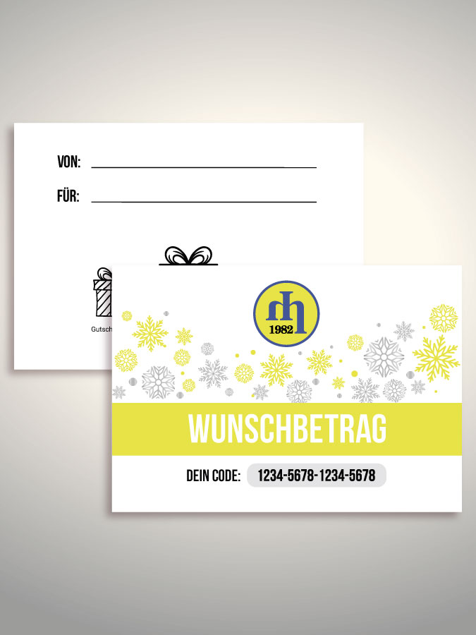 Weihnachtsgutschein per Versand (Weiß)