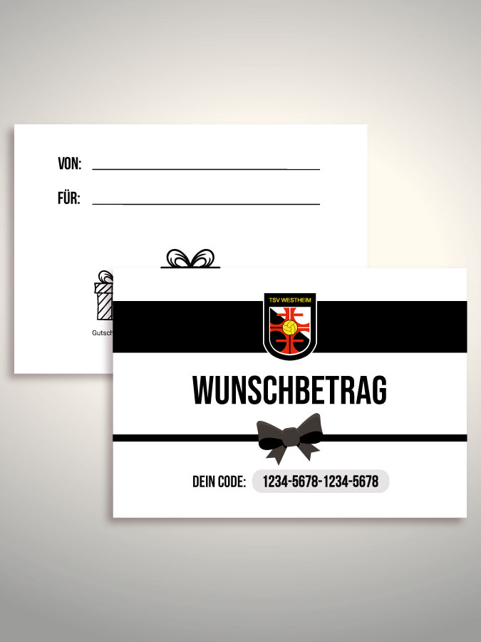 Geschenkgutschein per Versand (Weiß)