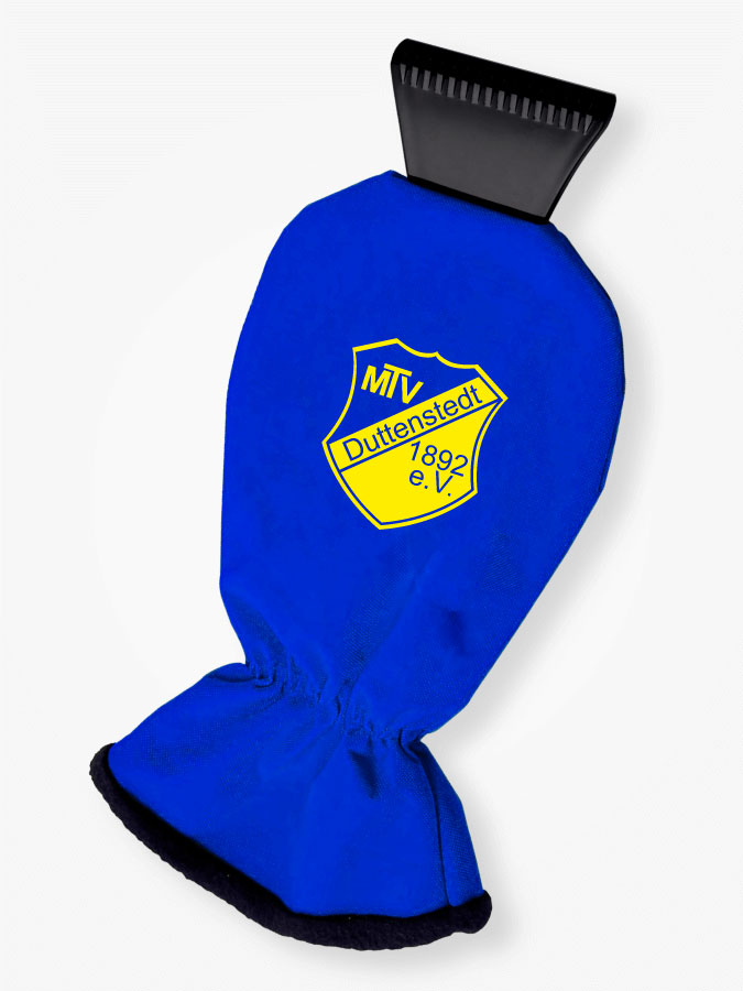 Eiskratzer mit Handschuh