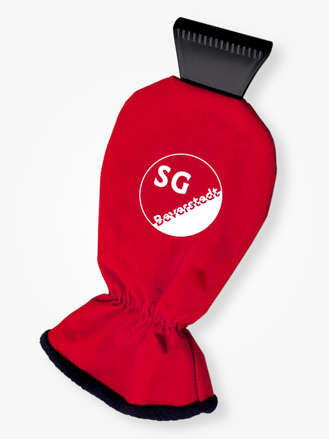 Eiskratzer mit Handschuh