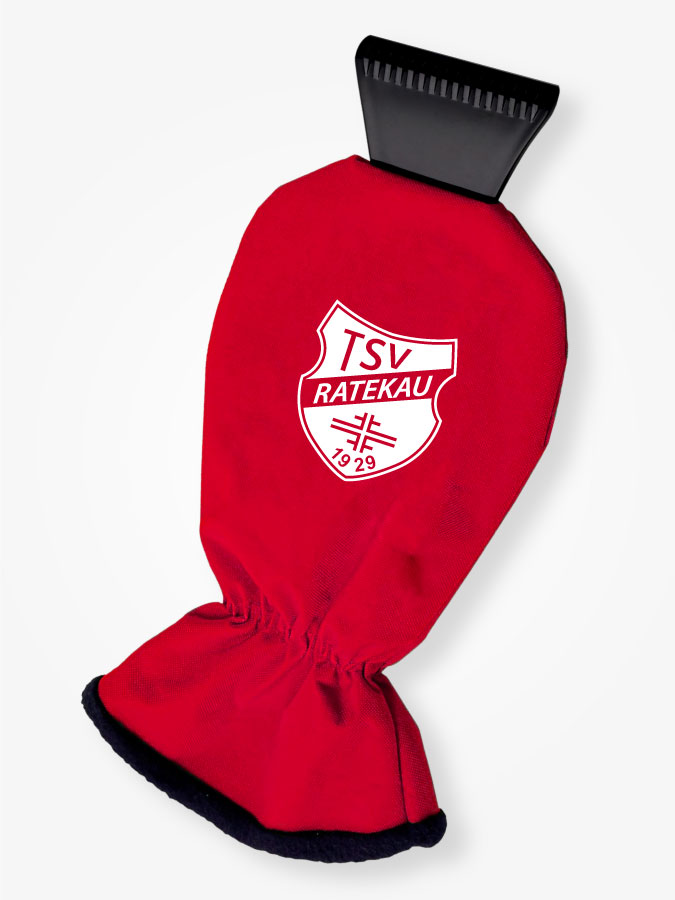 Eiskratzer mit Handschuh