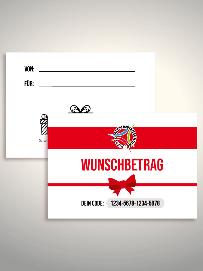 Geschenkgutschein per Versand (Weiß)