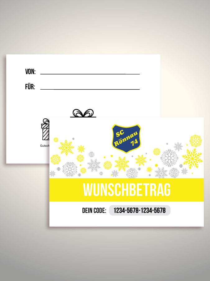 Weihnachtsgutschein per Versand (Weiß)