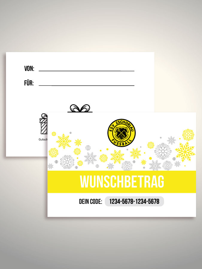 Weihnachtsgutschein per Versand (Weiß)