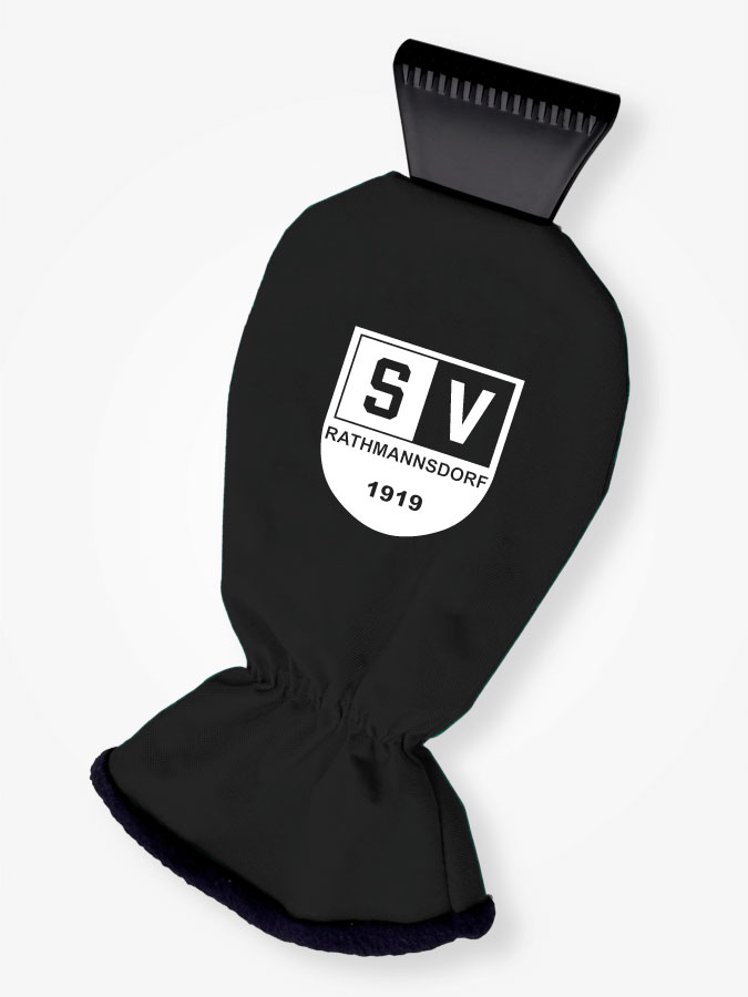 Eiskratzer mit Handschuh