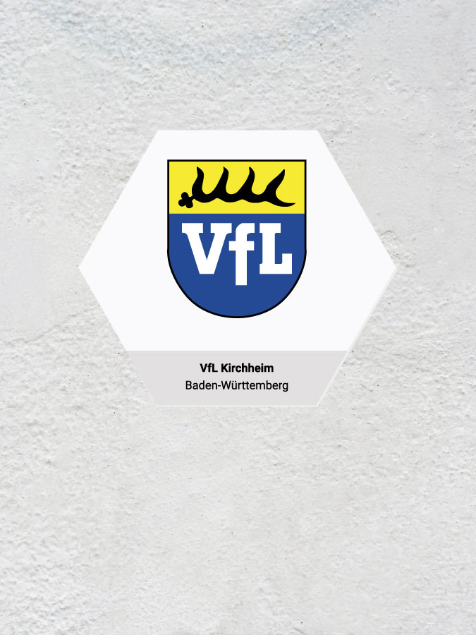 Wandkachel Hexagon mit Logo