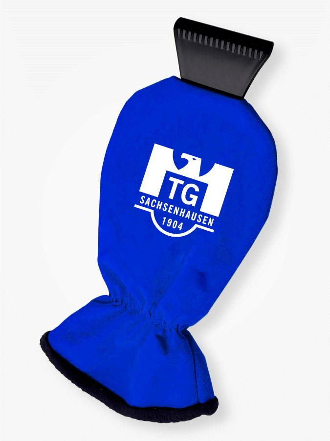 Eiskratzer mit Handschuh