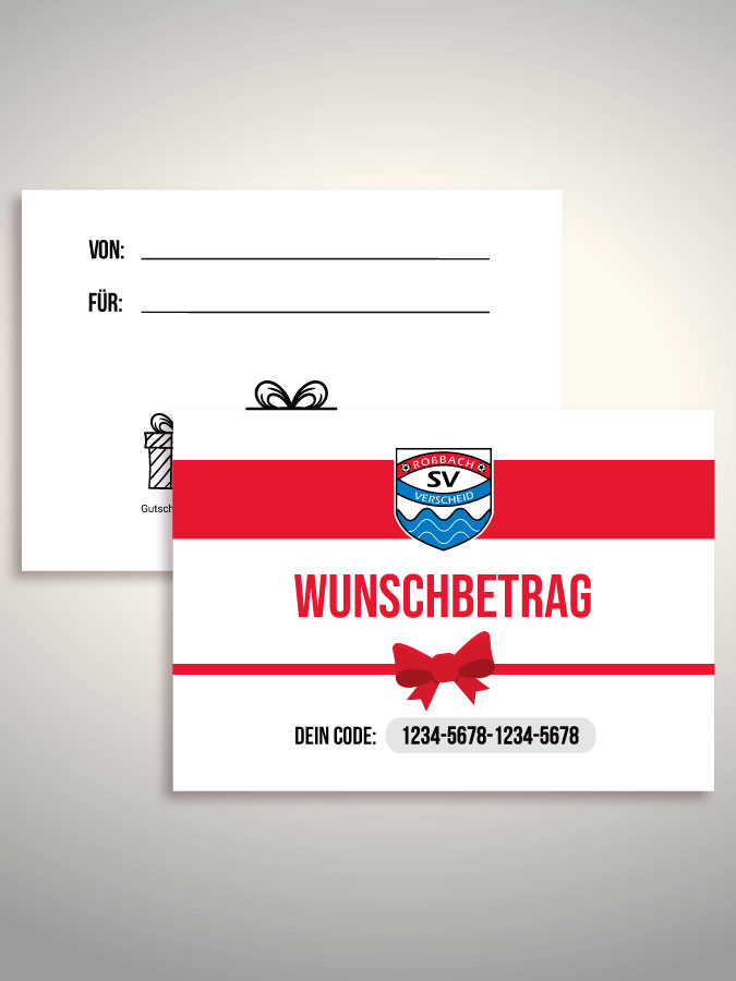 Geschenkgutschein per Versand (Weiß)