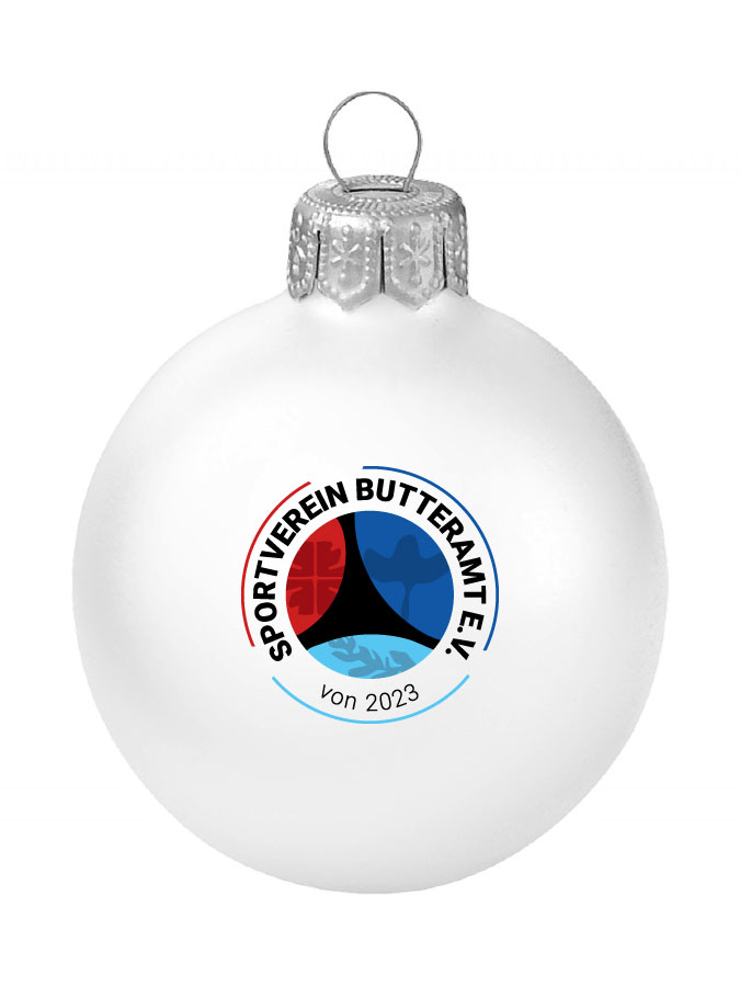 Weihnachtskugel Logo 8cm