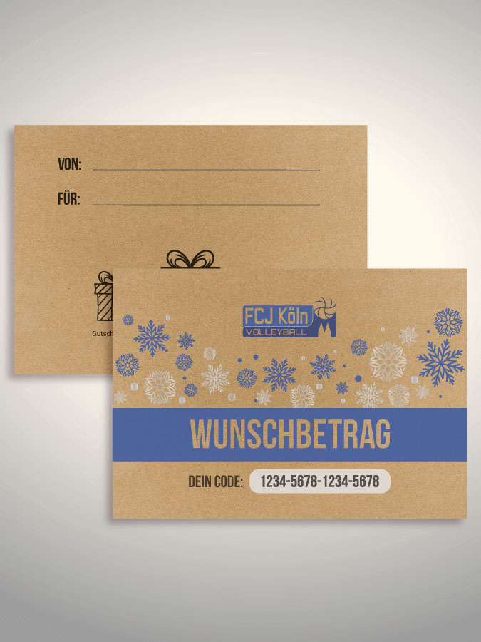 Weihnachtsgutschein per Versand (Kraftpapier)