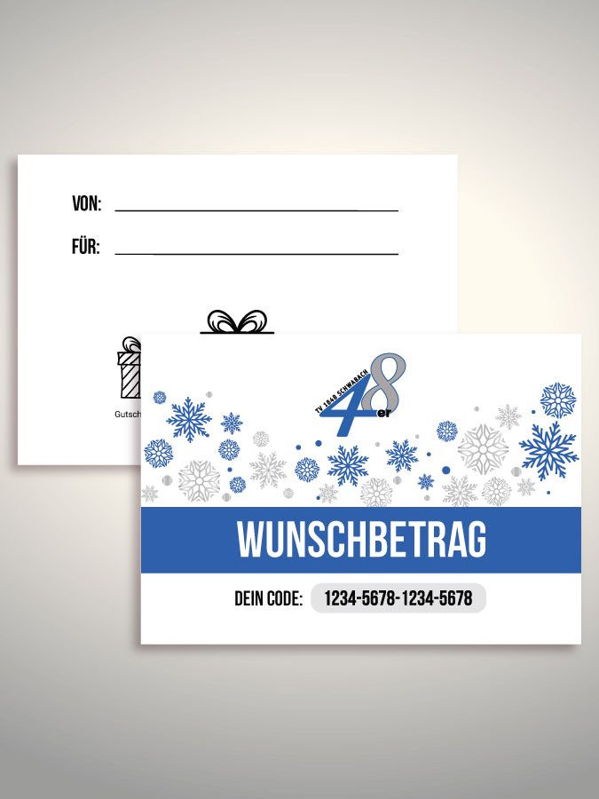 Weihnachtsgutschein per Versand (Weiß)