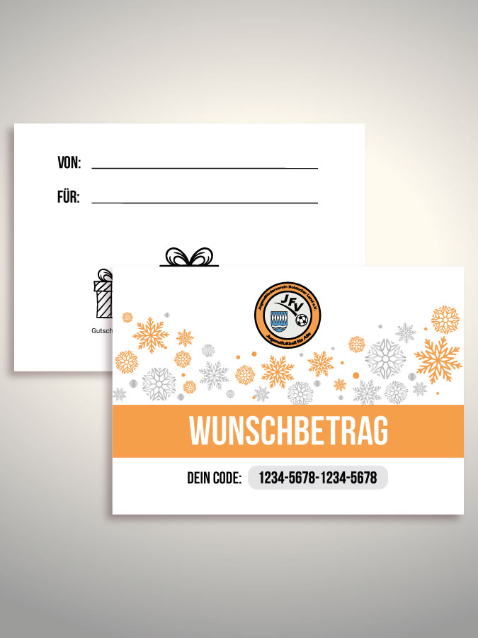 Weihnachtsgutschein per Versand (Weiß)