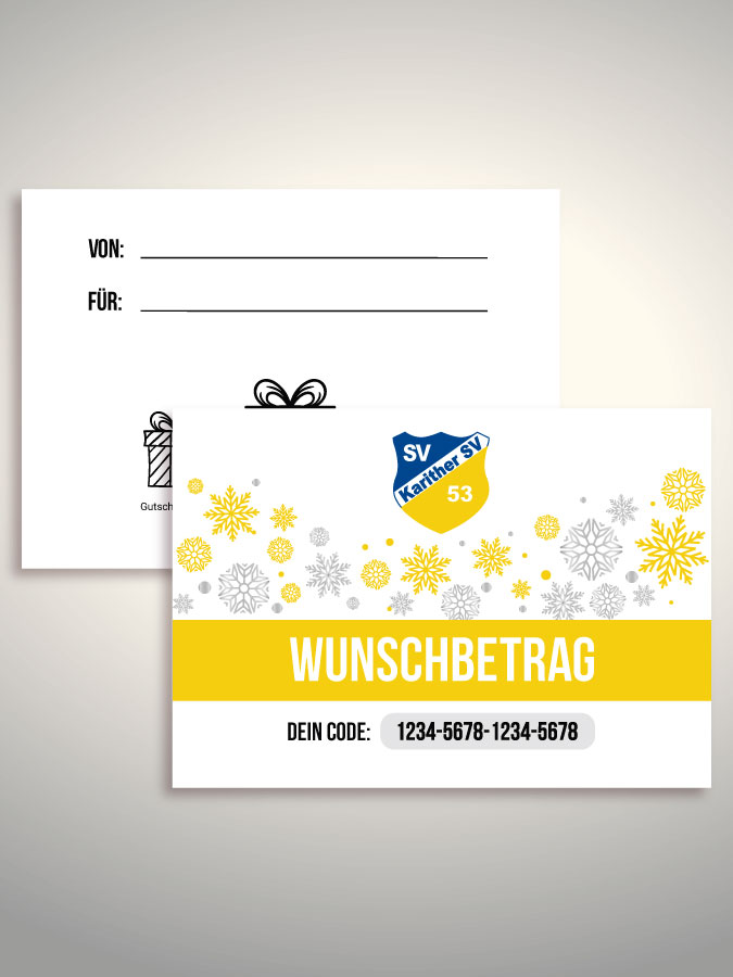 Weihnachtsgutschein per Versand (Weiß)