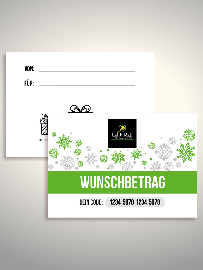 Weihnachtsgutschein per Versand (Weiß)