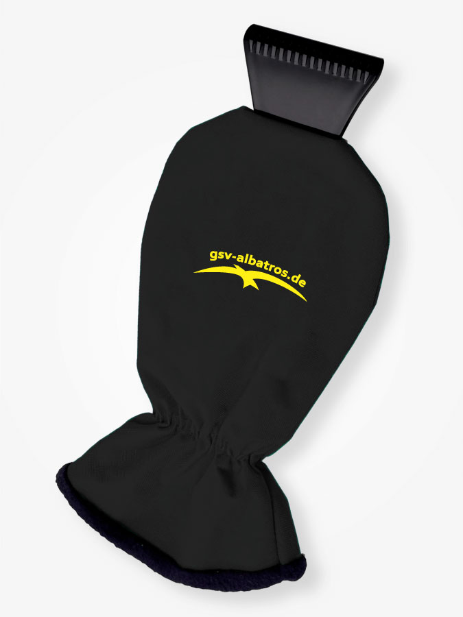 Eiskratzer mit Handschuh