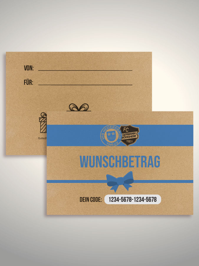 Geschenkgutschein per Versand (Kraftpapier)