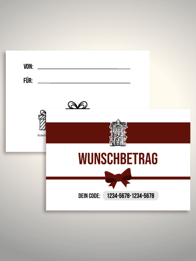 Geschenkgutschein per Versand (Weiß)